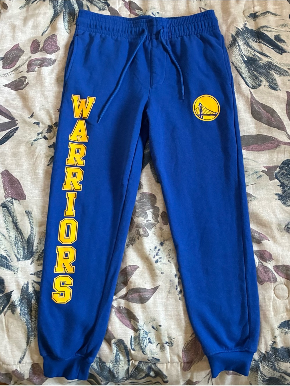 Ultra Game Golden State Warriors Royal Blue Joggers Size Medium NWOT